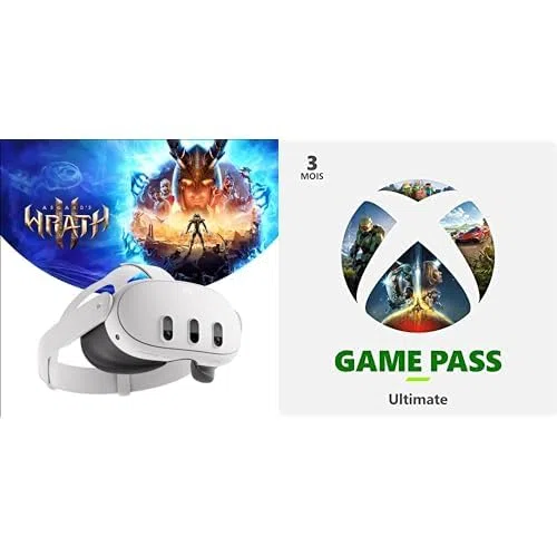 Meta Quest 3 512GB— Réalité Mixte révolutionnaire + Xbox Game Pass Ultimate | 3 Mois Abonnement | Xbox/Win 10 PC - Code Jeu à télécharger