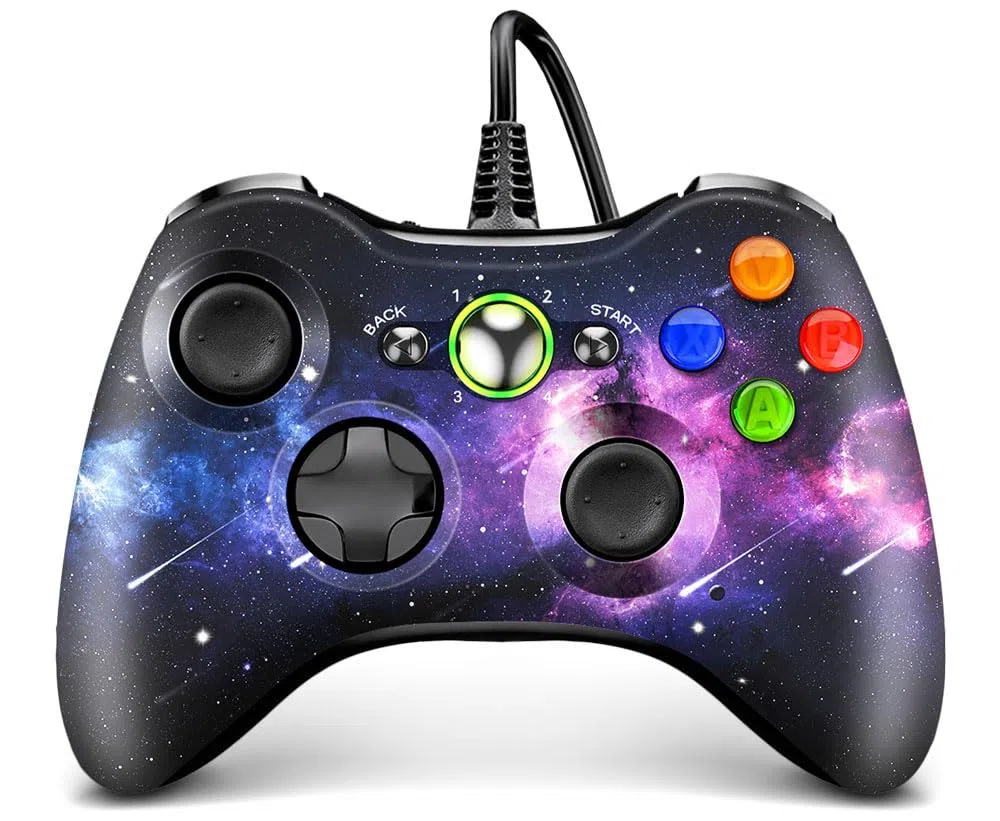 AceGamer Wired PC Contrôleur pour Xbox 360 Contrôleur de jeu pour Steam PC 360 avec double Vibration compatible avec Xbox 360 slim et PC Windows 7, 8, 10, 11