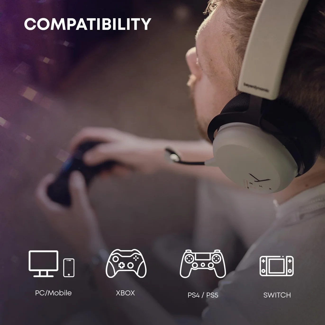 beyerdynamic MMX 200 Casque de jeu sans fil gris avec microphone, casque sans fil avec dongle USB, convient pour PC, Xbox, Playstation et Nintendo Switch, 730076